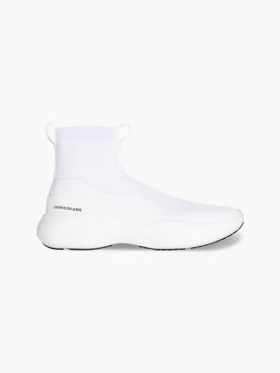Calvin Klein Cipők HU318014 | Calvin Klein Knit Chunky Női Magas Sportcipő Világos Fehér